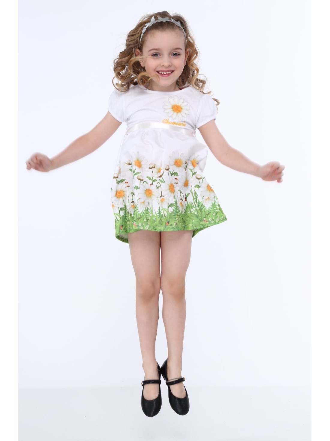 White flower dress NDZ8162 - Online store - Boutique